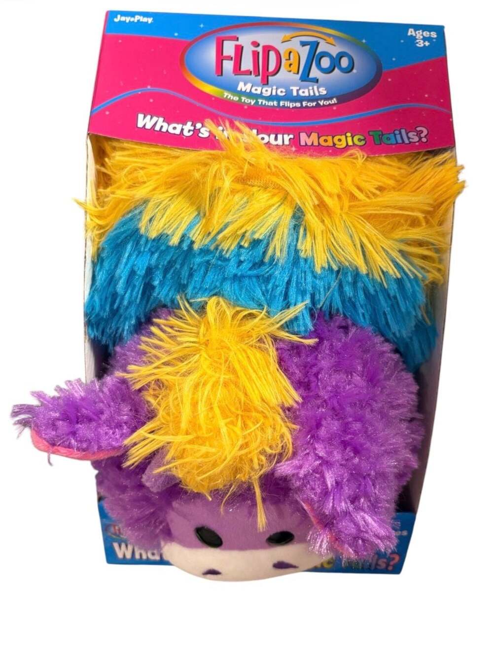 Jay at Play FlipaZoo Magic Tails Blue Dragon and Purple Unicorn Plush Toy